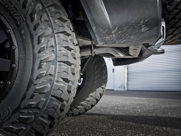 aFe MACH Force-Xp Axle-Back Exhaust System w/NoTip 18-20 Jeep Wrangler L4-2.0T / V6-3.6L - Bull Strap