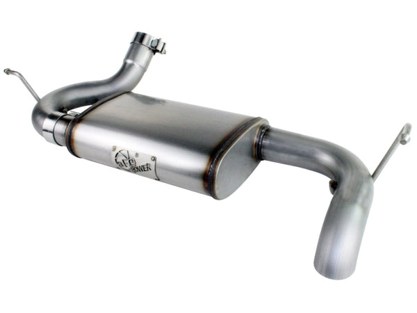 aFe MACHForce XP 07-17 Jeep Wrangler V6-3.6/3.8L 409 SS 2.5in Axle-Back Exhaust - Bull Strap