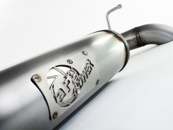 aFe MACHForce XP 07-17 Jeep Wrangler V6-3.6/3.8L 409 SS 2.5in Axle-Back Exhaust - Bull Strap