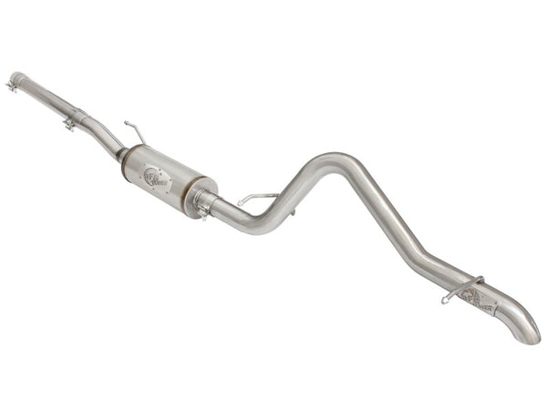 aFe MACHForce XP 2-1/2in SS-409 Cat-Back Exhausts w/ 18in Muffler 07-17 Jeep Wrangler V6-3.6L - Bull Strap