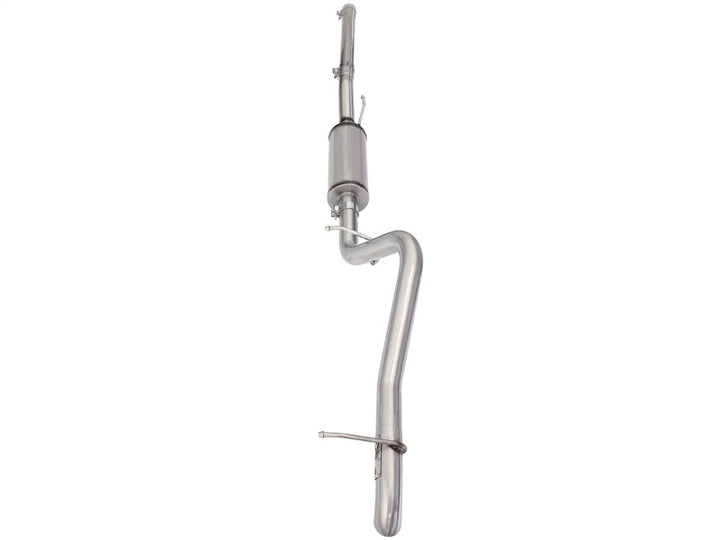 aFe MACHForce XP 2-1/2in SS-409 Cat-Back Exhausts w/ 18in Muffler 07-17 Jeep Wrangler V6-3.6L - Bull Strap