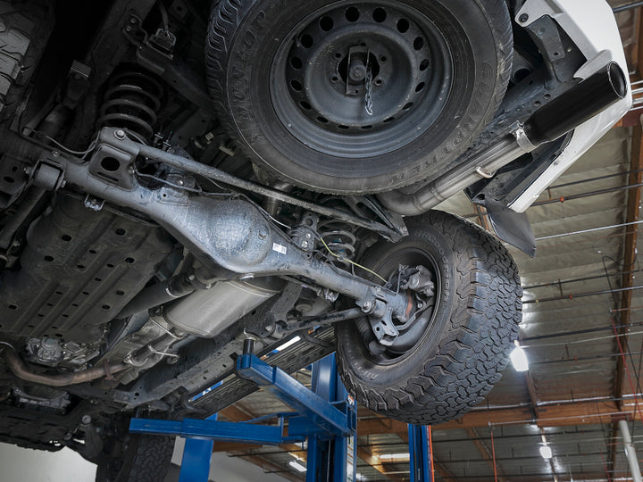 aFe MACHForce XP 2.5in 304-SS Exhaust Cat-Back w/ Black Tip 10-19 Toyota 4Runner V6-4.0L - Bull Strap