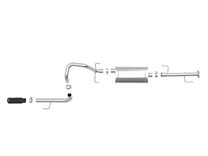 aFe MACHForce XP 2.5in 304-SS Exhaust Cat-Back w/ Black Tip 10-19 Toyota 4Runner V6-4.0L - Bull Strap