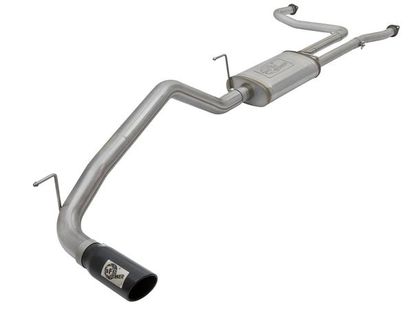 aFe MACHForce XP 2.5in Cat-Back Exhaust System w/ Black Tip Nissan Frontier 17-19 V8-5.6L - Bull Strap