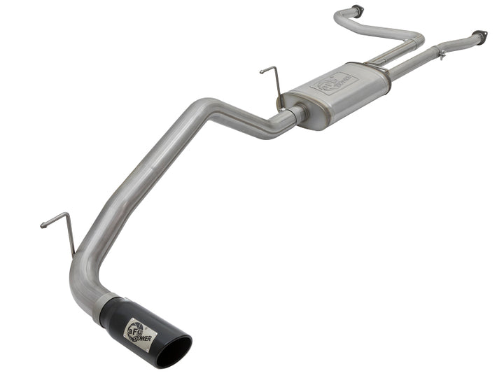 aFe MACHForce XP 2.5in Cat-Back Exhaust System w/ Black Tip Nissan Frontier 17-19 V8-5.6L - Bull Strap