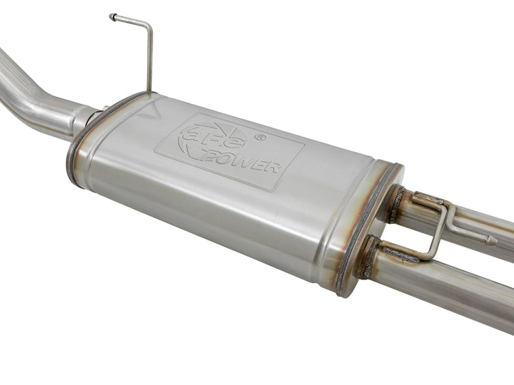 aFe MACHForce XP 2.5in Cat-Back Exhaust System w/ Black Tip Nissan Frontier 17-19 V8-5.6L - Bull Strap