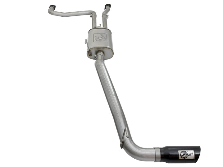 aFe MACHForce XP 2.5in Cat-Back Exhaust System w/ Black Tip Nissan Frontier 17-19 V8-5.6L - Bull Strap