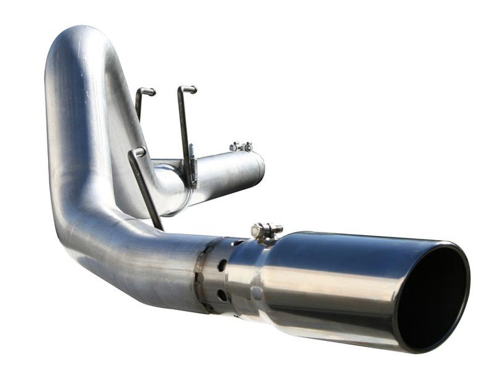 aFe MACHForce XP 4in DPF-Back SS Exhaust 5/07-10 GM Diesel Trucks V8-6.6L (td) LMM - Bull Strap