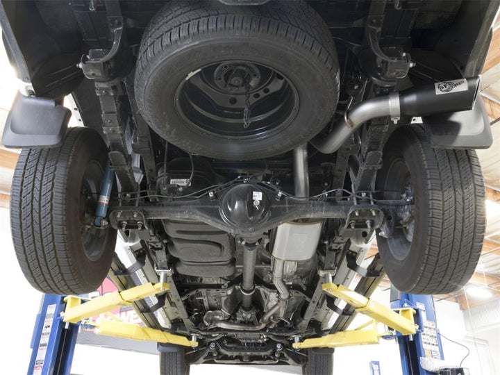 aFe MACHForce XP Cat-Back SS w/Black Tips 16 Toyota Tacoma V6-3.5L - Bull Strap