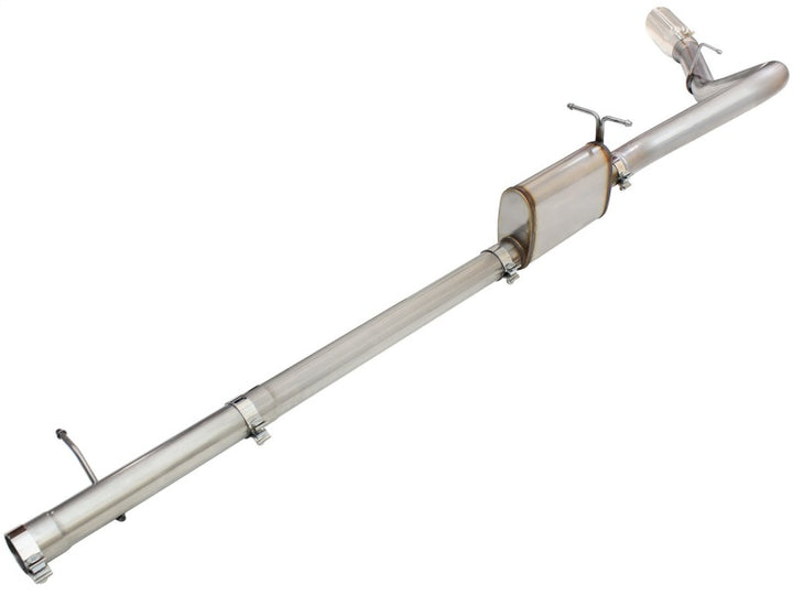 aFe MACHForce XP Exhaust 3in-3.5in SS Single Side Ext CB w/ Polish Tip 99-04 Ford F-250 V8 5.4L/6.8L - Bull Strap