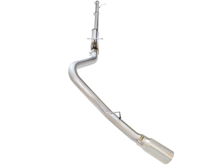 aFe MACHForce XP Exhaust 3in-3.5in SS Single Side Ext CB w/ Polish Tip 99-04 Ford F-250 V8 5.4L/6.8L - Bull Strap