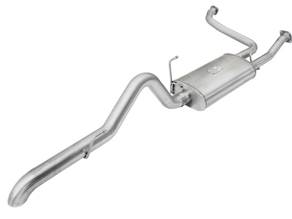 aFe MACHForce XP Exhaust Cat-Back 2.5/3in SS-409 w/ Hi-Tuck Tip 05-15 Nissan Xterra V6 4.0L - Bull Strap
