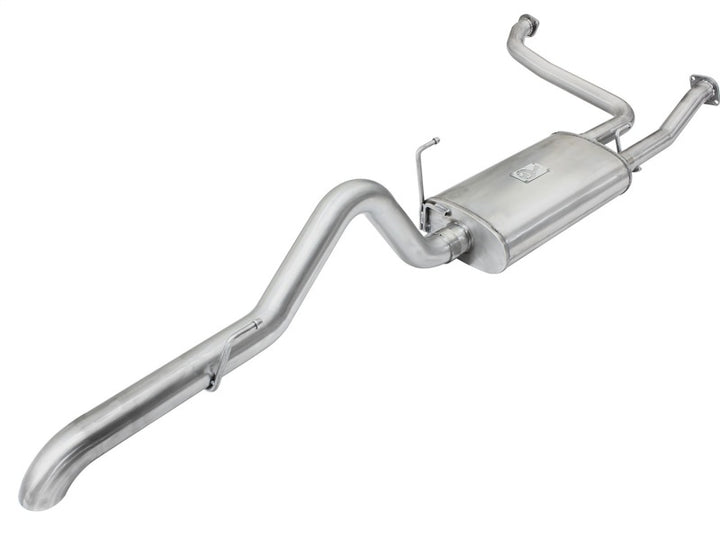 aFe MACHForce XP Exhaust Cat-Back 2.5/3in SS-409 w/ Hi-Tuck Tip 05-15 Nissan Xterra V6 4.0L - Bull Strap