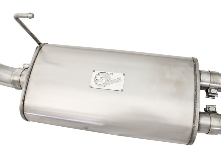 aFe MACHForce XP Exhaust Cat-Back 2.5/3in SS-409 w/ Hi-Tuck Tip 05-15 Nissan Xterra V6 4.0L - Bull Strap