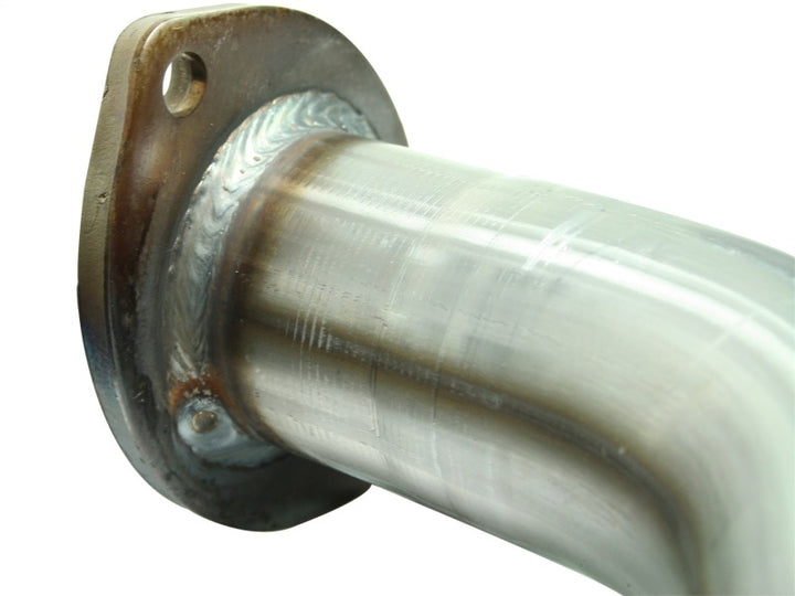 aFe MACHForce XP Exhaust Cat-Back SS-409 07-09 Toyota Tundra V8-5.7L w/ Polished Tip - Bull Strap