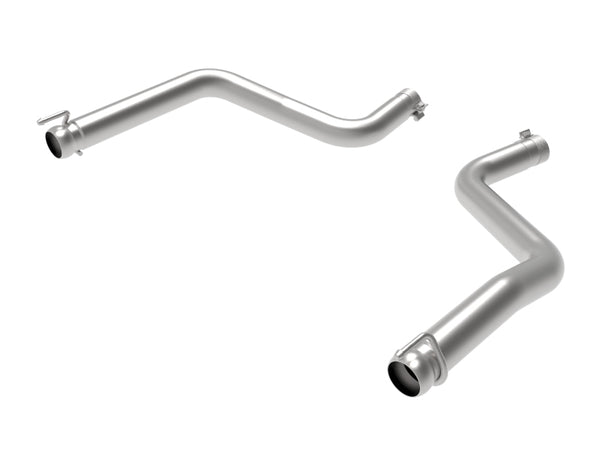 aFe MACHForce-XP Exhausts 409-SS Axle-Back Exh w/ Pol Tip 15-20 Dodge Challenger Hellcat V8-5.7L(sc) - Bull Strap