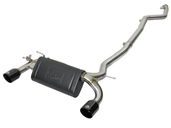aFe MACHForce XP Exhausts Cat-Back SS 16-17 BMW 340i/iX 440i/iX (F3X) L6-3.0L (B58) w/Black Tips - Bull Strap