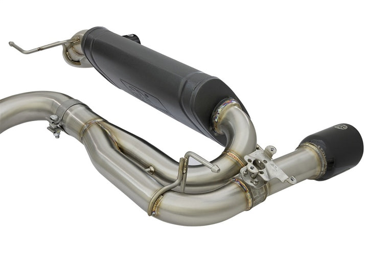 aFe MACHForce XP Exhausts Cat-Back SS 16-17 BMW 340i/iX 440i/iX (F3X) L6-3.0L (B58) w/Black Tips - Bull Strap