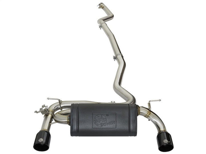 aFe MACHForce XP Exhausts Cat-Back SS 16-17 BMW 340i/iX 440i/iX (F3X) L6-3.0L (B58) w/Black Tips - Bull Strap