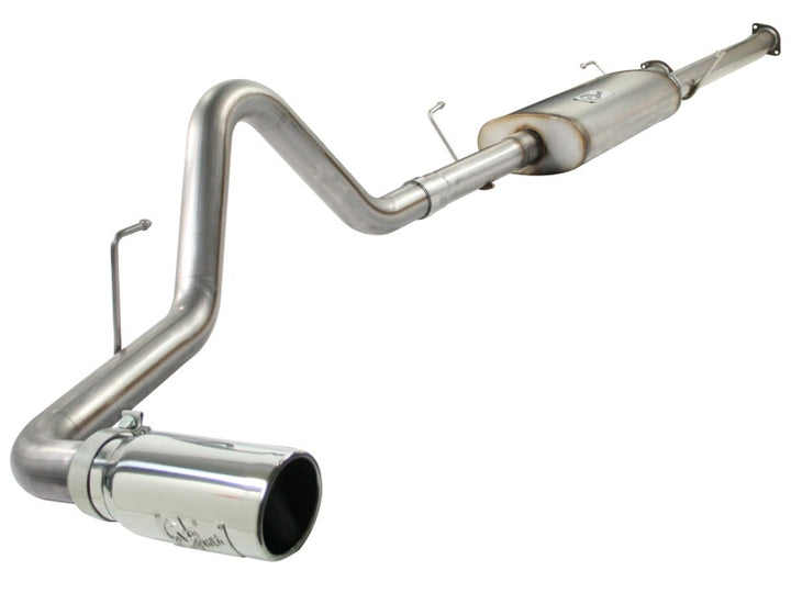 aFe MACHForce XP Exhausts Cat-Back SS-409 EXH CB Toyota Tundra 10-11 V8-5.7L 145.7 WB (pol tip) - Bull Strap