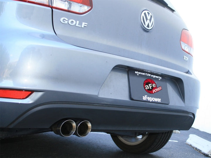 aFe MACHForce XP Exhausts Cat-Back SS-409 EXH CB Volkswagen Golf TDI 11-12 L4-2.0L - Bull Strap