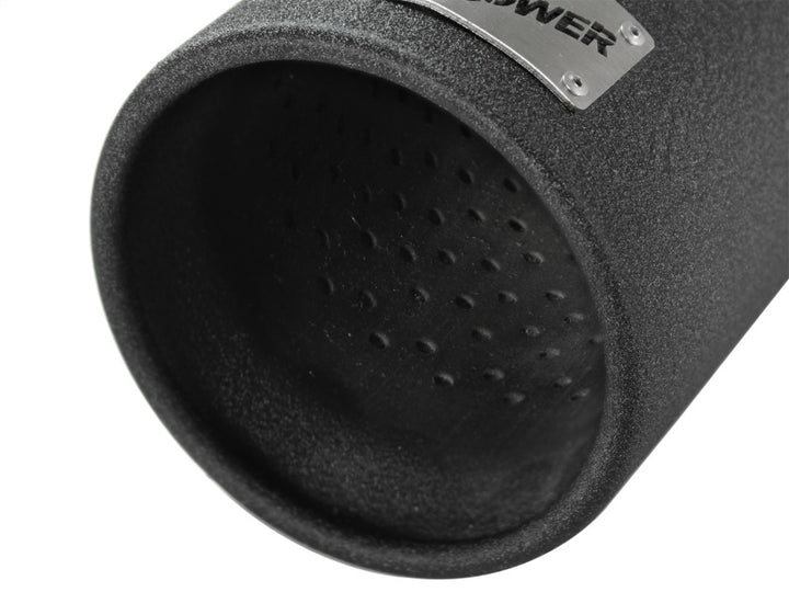 aFe MACHForce XP Exhausts Tips SS-304 EXH Tip 3in x 4Out x 12L Bolt-On (blk) - Bull Strap