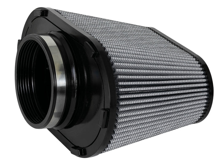 aFe Magnum FLOW Pro DRY S Universal Air Filter F-5in. / B-(8.5 x 4) MT2 / T-(7.5) / H-9in. - Bull Strap