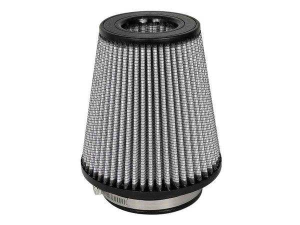aFe Magnum FLOW Pro Dry S Replacement Air Filter 4.5in. F x 7in. B x 4.5in. T x 7in. H - Bull Strap