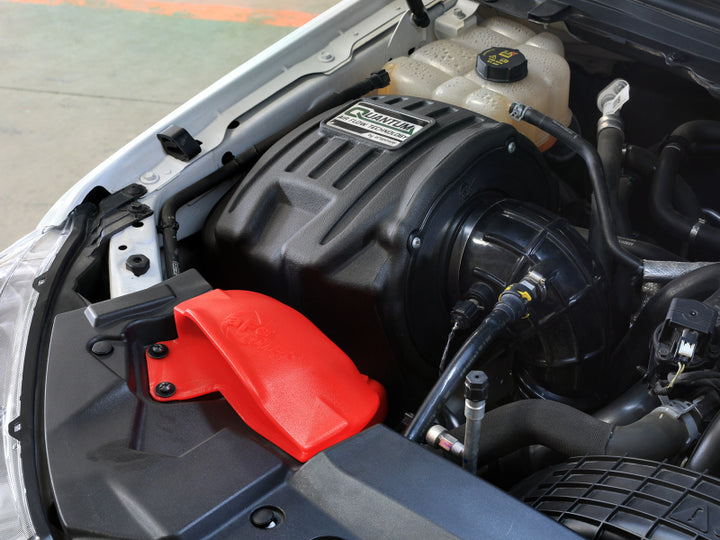 aFe Magnum FORCE Cold Air Intake System Scoop 19-20 Ford Ranger 2.3L(t) - Red - Bull Strap