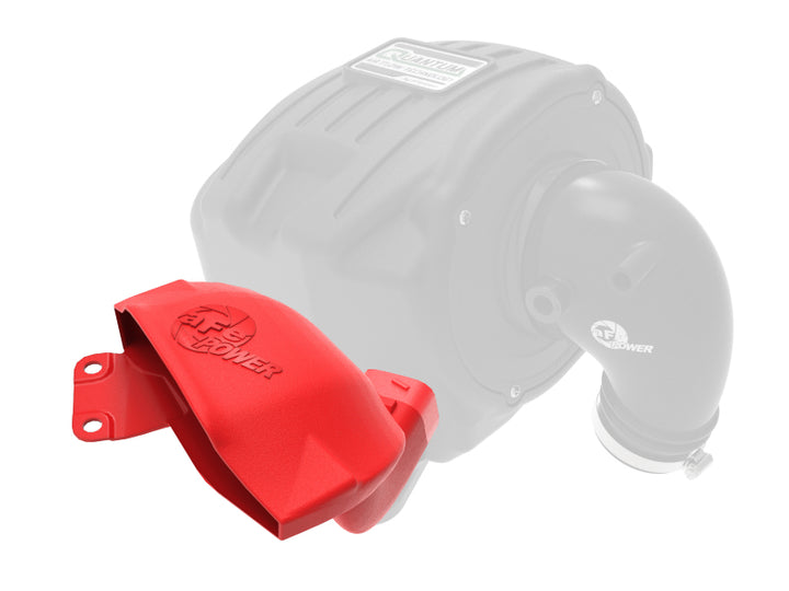 aFe Magnum FORCE Cold Air Intake System Scoop 19-20 Ford Ranger 2.3L(t) - Red - Bull Strap