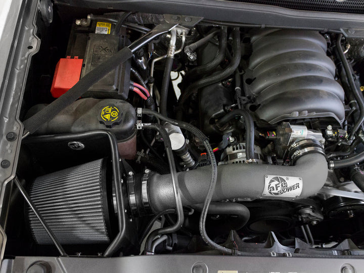 aFe Magnum FORCE Pro DRY S Stage-2 Intake 14-17 GM Silverado/Sierra 1500 5.3L/6.2L w/ Electric Fan - Bull Strap