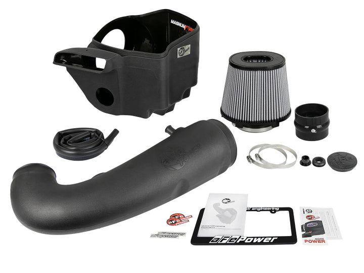 aFe Magnum FORCE Pro Dry S Cold Air Intake System 11-19 Jeep Grand Cherokee (WK2) V8-5.7L - Bull Strap
