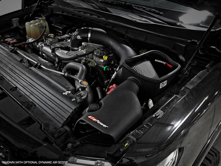 aFe Magnum FORCE Stage-2 Cold Air Intake System w/ Pro DRY S Media 16-19 Nissan Titan XD V8-5.0L(td) - Bull Strap