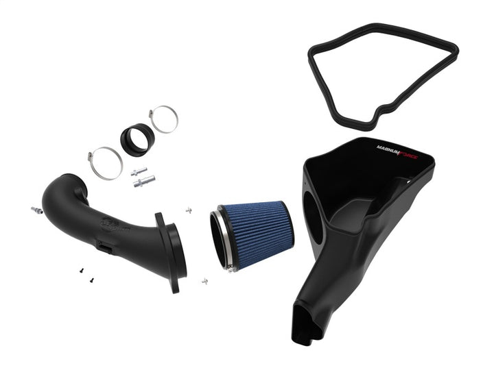 aFe Magnum FORCE Stage-2 Pro 5R Cold Air Intake System 15-17 Ford Mustang GT V8-5.0L - Bull Strap