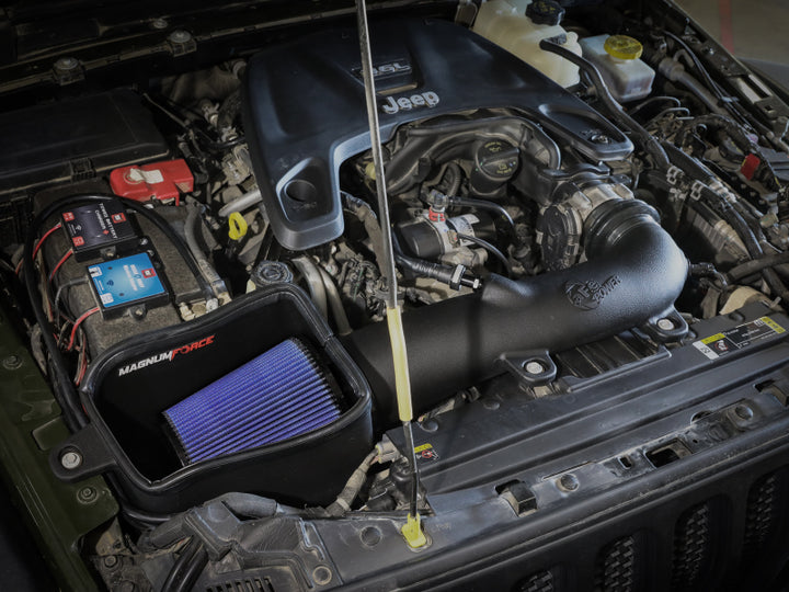 aFe Magnum FORCE Stage-2 Pro 5R Cold Air Intake System Jeep Wrangler (JL) 18-23 V6-3.6L - Bull Strap