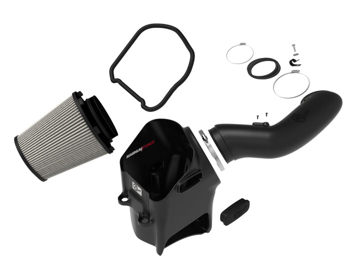 aFe Magnum FORCE Stage-2 Pro DRY S Cold Air Intake System 17-18 Ford Diesel Trucks V8-6.7L (td) - Bull Strap