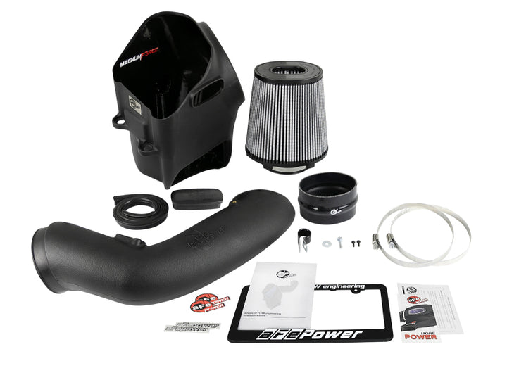 aFe Magnum FORCE Stage-2 Pro DRY S Cold Air Intake System 17-18 Ford Diesel Trucks V8-6.7L (td) - Bull Strap