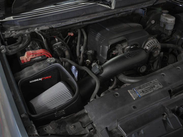 aFe Magnum FORCE Stage-2 Pro Dry S Cold Air Intake System 09-14 Chevrolet Silverado / GMC Yukon - Bull Strap