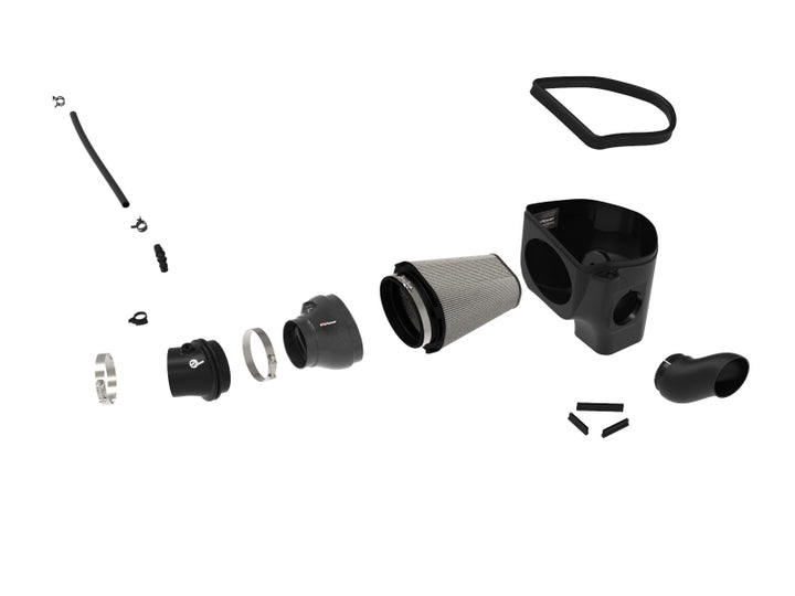 aFe Magnum Force Stage-2 Track Series Carbon Fiber AIS w/Pro Dry S Media-18 Dodge Challenger V8-6.2L - Bull Strap