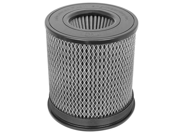 aFe MagnumFLOW Air Filter Pro DRY S 6in Flange x 8 1/8in Base/Top (INV) x 9in H - Bull Strap