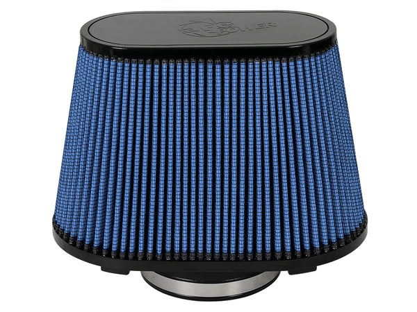 aFe MagnumFLOW Intake Replacement Air Filter w/Pro 5R Media 5in F / 11x6.5in B / 8.5x4in T / 7.5in H - Bull Strap