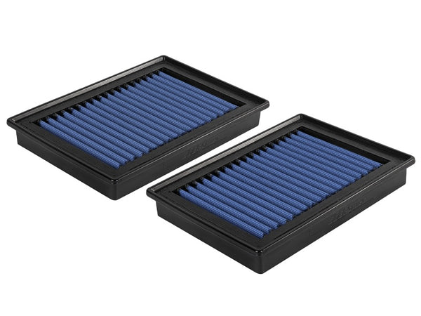 aFe MagnumFLOW Pro 5R OE Replacement Air Filter (Pair) 16-19 Infiniti Q50/60 V6-3.0L (tt) - Bull Strap