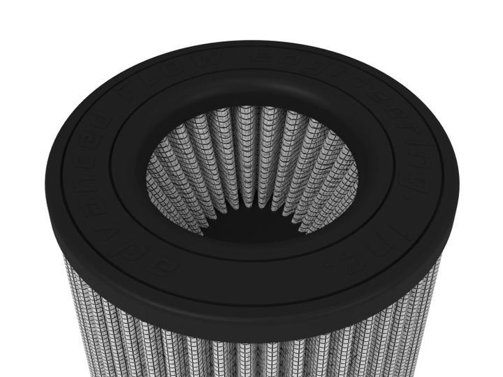 aFe MagnumFLOW Pro DRY S Universal Air Filter 3.5in. F / 5in. B mtm2 / 4.5in. inv T / 7.5in. H - Bull Strap