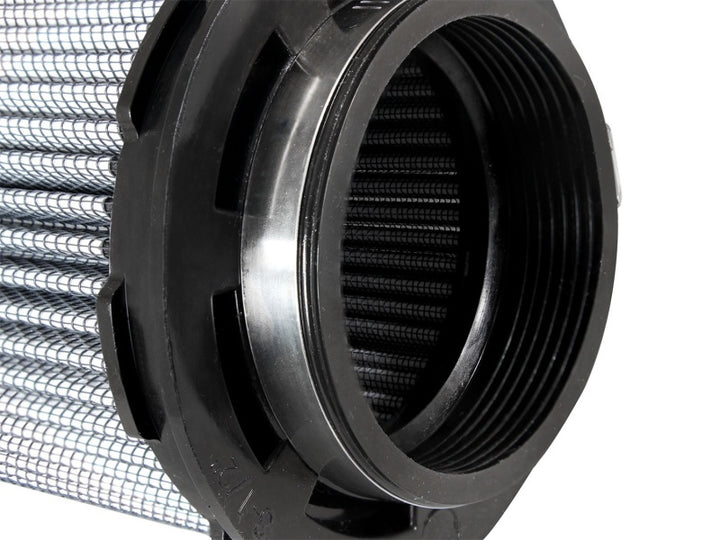 aFe MagnumFLOW Pro DRY S Universal Air Filter 3.5in. F / 5in. B mtm2 / 4.5in. inv T / 7.5in. H - Bull Strap