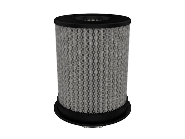 aFe MagnumFLOW Pro DRY S Universal Air Filter 4in F x 6.5n B x 6.5in T (Inv) x 8in H - Bull Strap