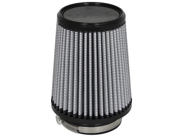 aFe MagnumFLOW Pro DRY S Universal Air Filter 4in F x 6in B x 4-3/4in T x 7in H (w/ Bumps) - Bull Strap