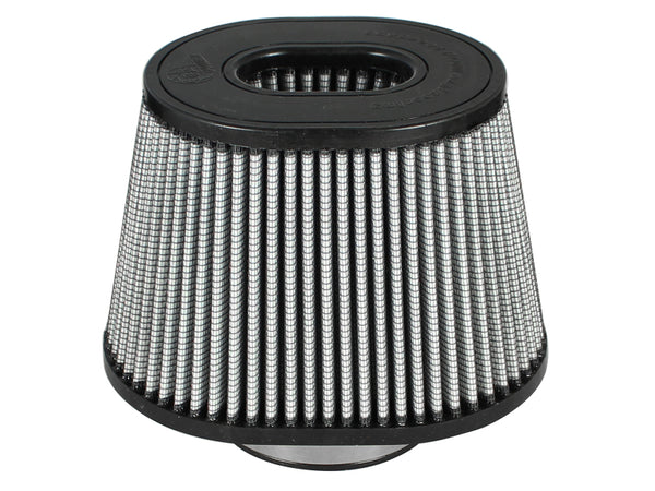 aFe MagnumFLOW Pro Dry S Air Filters 4F x (9x6-1/2)B x (6-3/4x5-1/2)T (INV) x 6-1/8 H in - Bull Strap