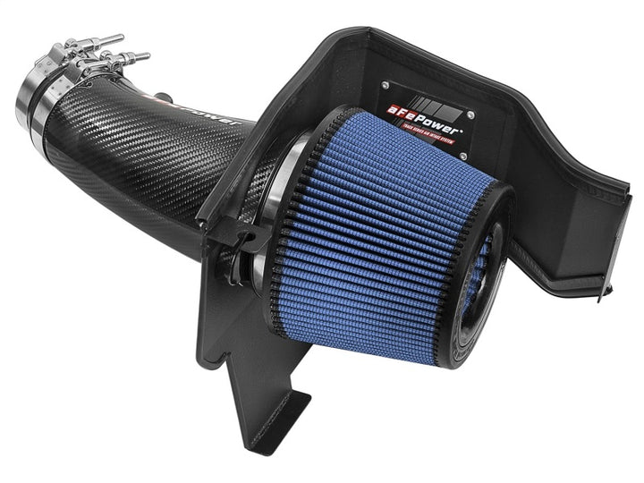 aFe MagnumFORCE Carbon Fiber Intake Stage-2 Pro 5R 11-17 Dodge Challenger/Charger SRT-8 V8 6.4L - Bull Strap