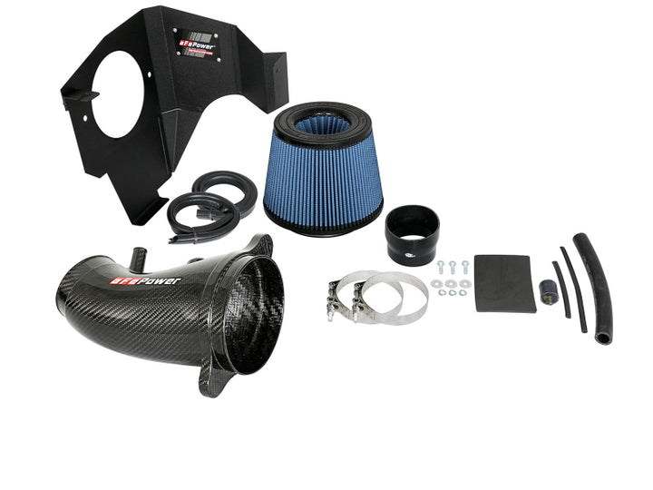 aFe MagnumFORCE Carbon Fiber Intake Stage-2 Pro 5R 11-17 Dodge Challenger/Charger SRT-8 V8 6.4L - Bull Strap