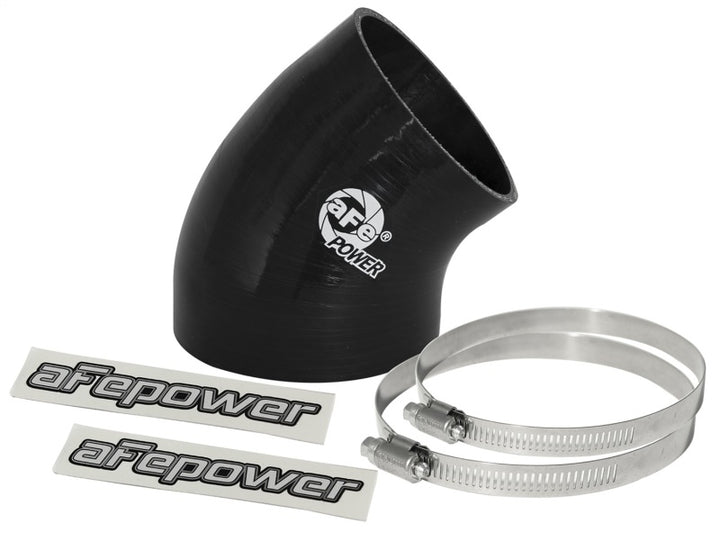 aFe MagnumFORCE Cold Air Int Sys Spare Parts Kit (4-3.5in ID x 40 Deg) Elbow Reducing Coupler - Blk - Bull Strap